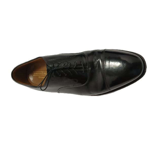 Johnston Murphy Melton Cap Toe Oxford Optima Black Shoes Men's Size 12 D/B - Picture 4 of 9